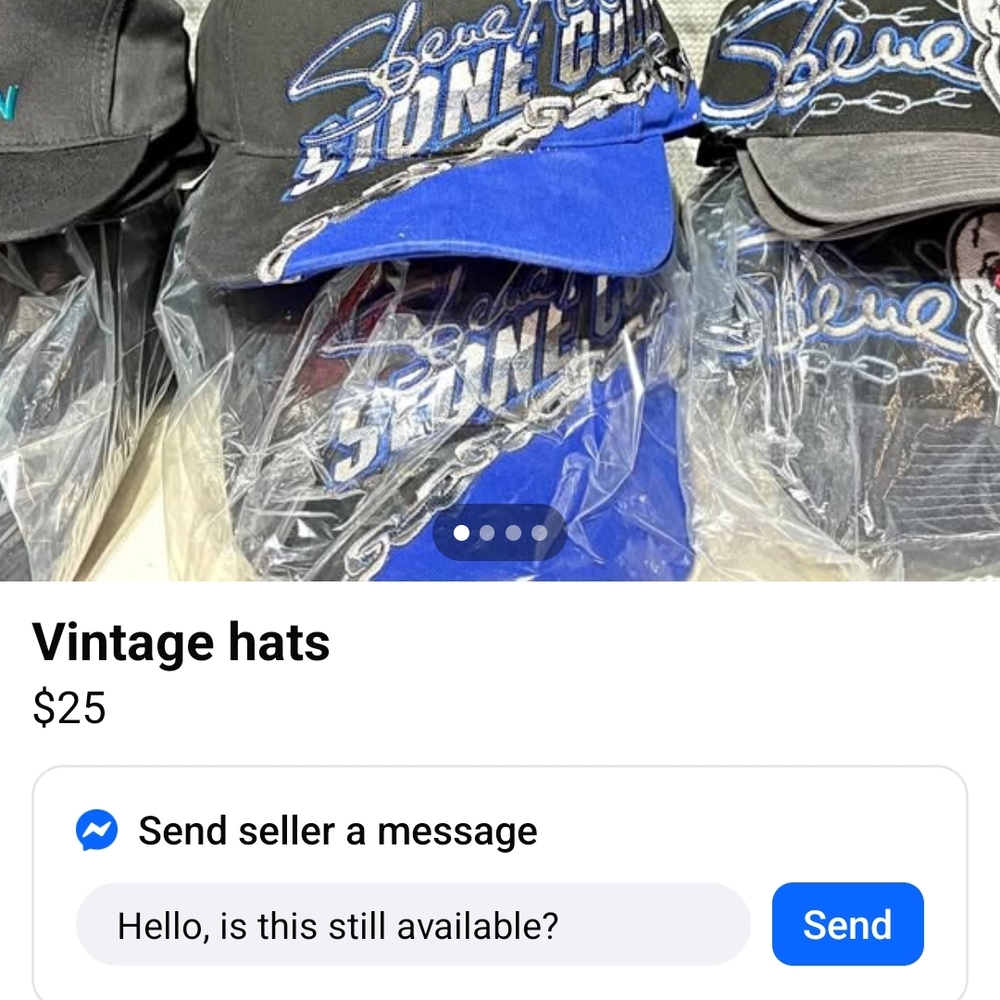 Blue and Black Cap